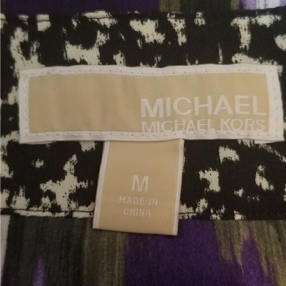 MICHAEL Michael Kors purple/animal print blouse - Picture 5 of 6